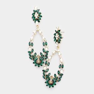 Floral Marquise cluster earrings